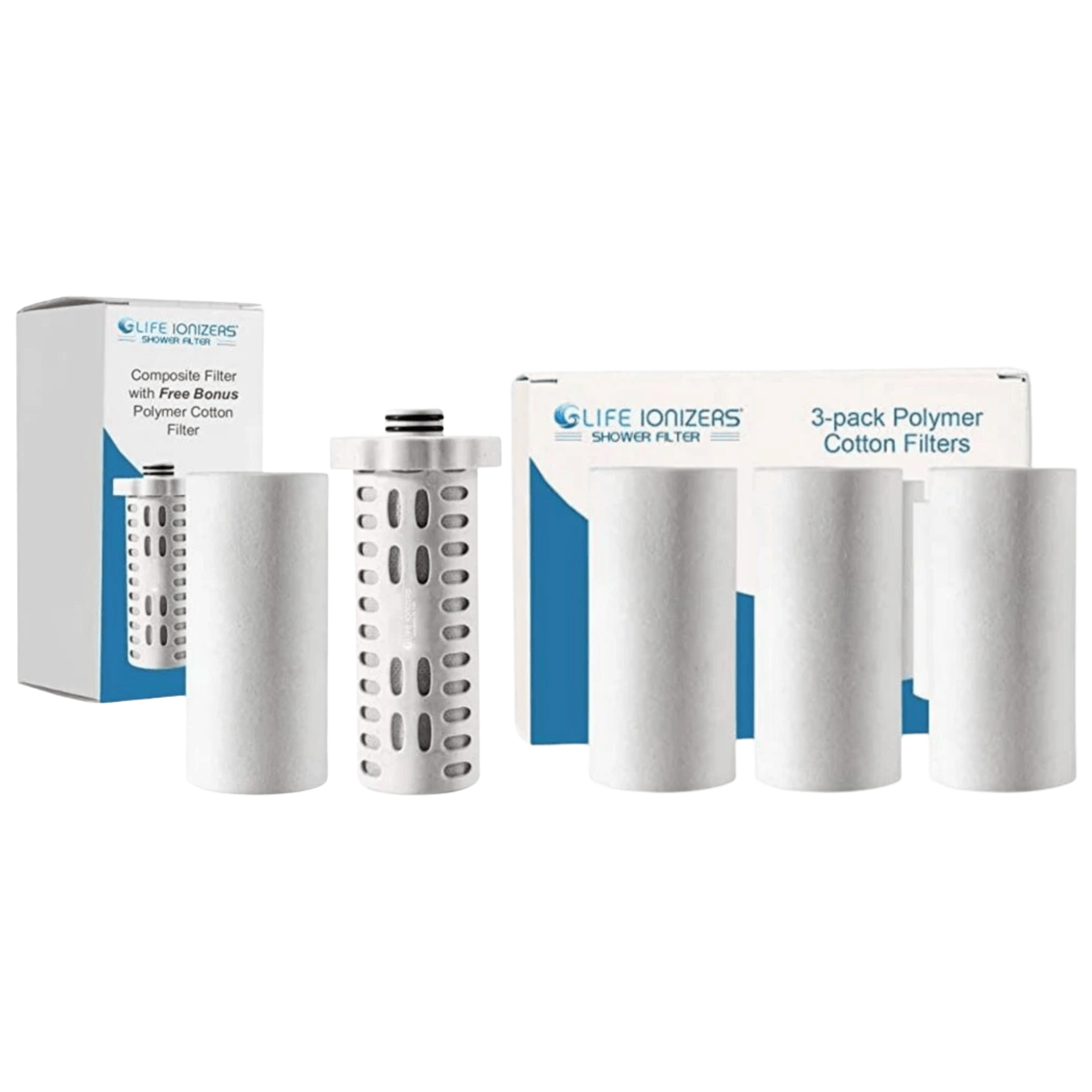 Shower Filter Replacement Composite Filter with four (4) PP Polymer Co