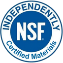 NSF independently certified materials logo